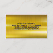 Auto Service Graphics | Goud Metaal Industrieel Visitekaartje (Achterkant)