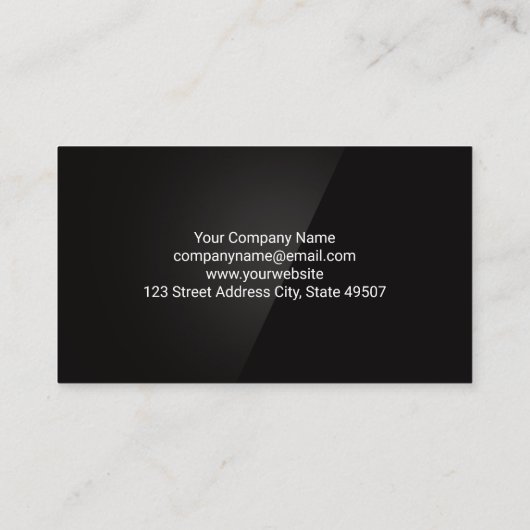 Auto Service Iconen | Monteur Visitekaartje (Achterkant)