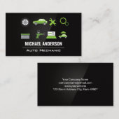 Auto Service Iconen | Monteur Visitekaartje (Voorkant / Achterkant)