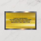 Auto-service pictogrammen | Metallic Industrial Visitekaartje (Achterkant)