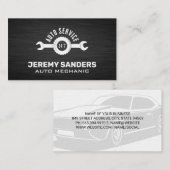 Auto Service Sleutel | Monteur Logo Visitekaartje (Voorkant / Achterkant)