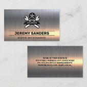 Auto Service | Sleutels en Band | Metalen Visitekaartje (Voorkant / Achterkant)