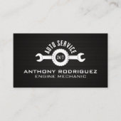 Auto Service Sleutels Logo | Koolstofvezel Visitekaartje (Voorkant)