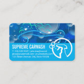 Auto Service Soap Bubbles | Spray Bottle Logo Visitekaartje (Voorkant)