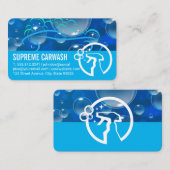 Auto Service Soap Bubbles | Spray Bottle Logo Visitekaartje (Voorkant / Achterkant)