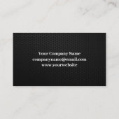 Auto Service Wrench Logo | Carbon Fiber Background Visitekaartje (Achterkant)