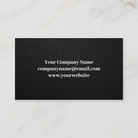 Auto Service Wrench Logo | Carbon Fiber Background Visitekaartje (Achterkant)