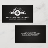 Auto Service Wrenches Logo | koolstofvezel Visitekaartje (Voorkant / Achterkant)