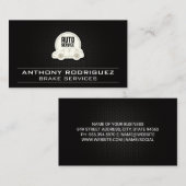 Auto-servicecar-pictogram | Koolstofgeometrisch Visitekaartje (Voorkant / Achterkant)