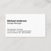 Auto Servicepictogrammen | Metallic Visitekaartje (Achterkant)