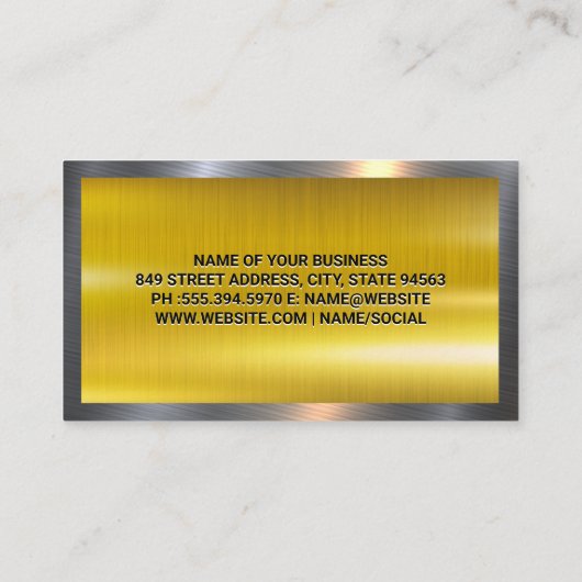 Auto Servicepictogrammen | Monteur Visitekaartje (Achterkant)