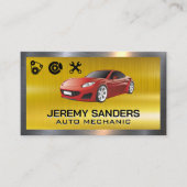 Auto Servicepictogrammen | Monteur Visitekaartje (Voorkant)