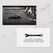 Auto Services-diagram | mechanisch handgereedschap Visitekaartje (Voorkant / Achterkant)