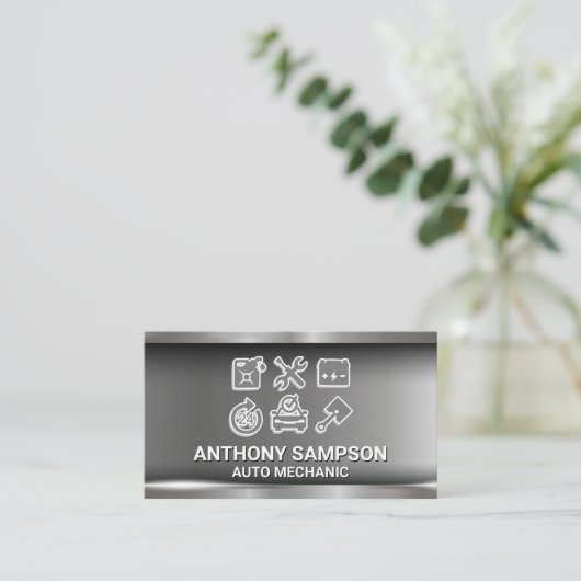 Auto Services | Monteur en Onderhoud  Visitekaartje (Staand voorkant)