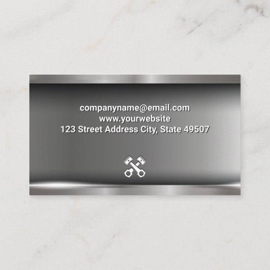 Auto Services | Monteur en Onderhoud Visitekaartje (Achterkant)