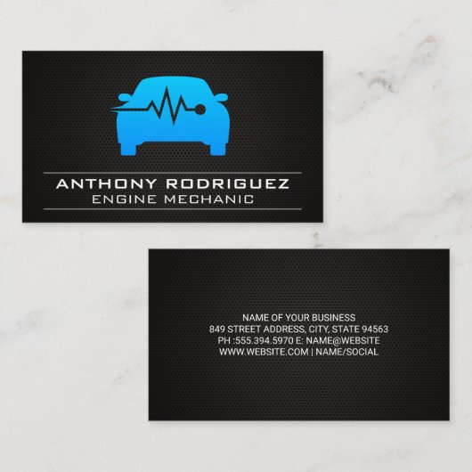 Auto Shop | Logo Car Monitor Visitekaartje (Voorkant / Achterkant)