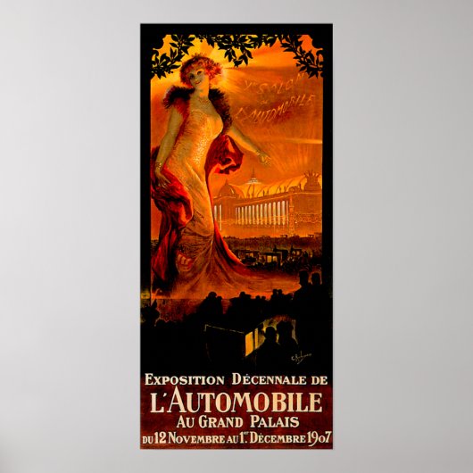 Auto-Show 1907 ~  Automobile Ad Poster (Voorkant)