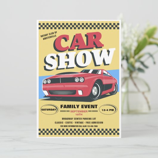 Auto Show Aankondiging (Staand voorkant)