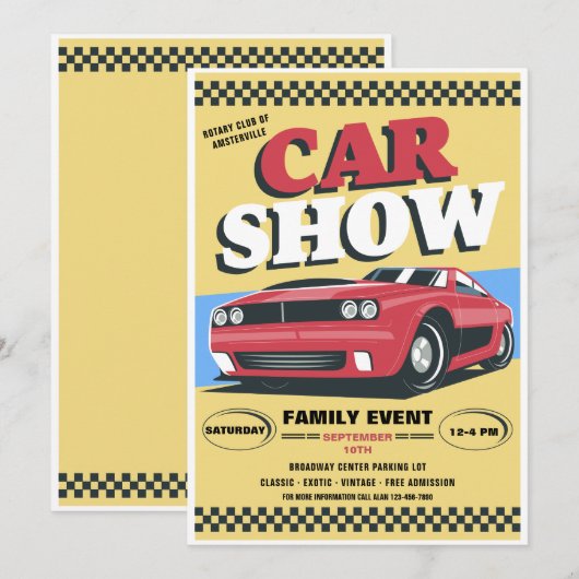 Auto Show Aankondiging (Voorkant / Achterkant)