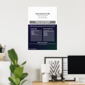 Auto Show Spec bord koolstof textuur Poster (Thuiskantoor)