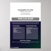 Auto Show Spec bord koolstof textuur Poster (Voorkant)
