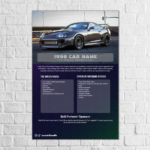 Auto Show Spec bord koolstof textuur Poster