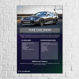 Auto Show Spec bord koolstof textuur Poster