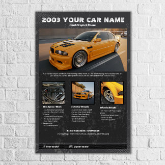 Auto Show Spec Bord Multi afbeeldingen Poster