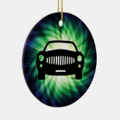 Auto silhouet; Cool Keramisch Ornament (Rechts)