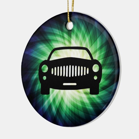 Auto silhouet; Cool Keramisch Ornament (Links)