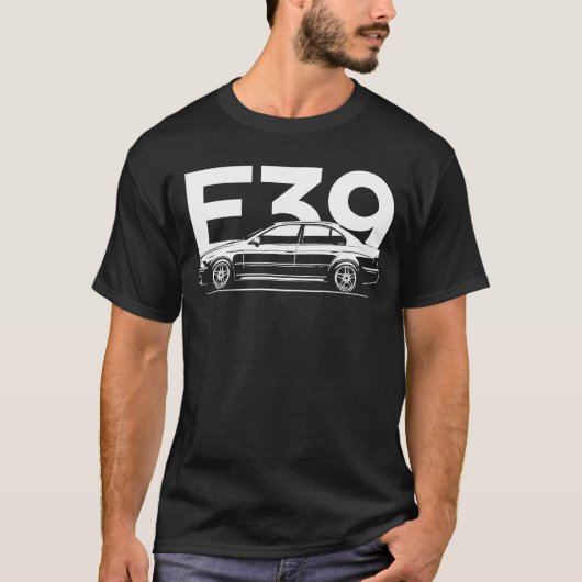 Auto silhouette uit de E39 5-reeks T-shirt (Voorkant)