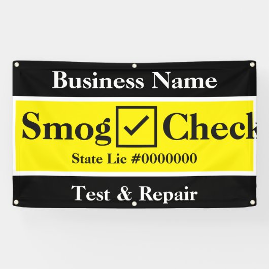 Auto Smog Check Business Spandoek (Horizontaal)