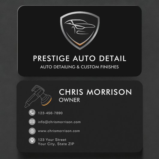 Auto Spa Autodetailing Reiniging Visitekaartje