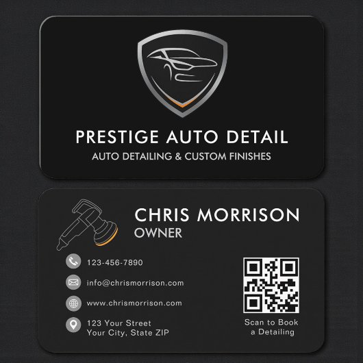 Auto Spa Car Detailing Schoonmaak QR Code Visitekaartje