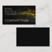 Auto Speed Racing Yellow Car Modern Back Visitekaartje (Voorkant / Achterkant)