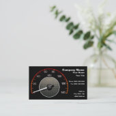 Auto Speedometer tegen zwarte achtergrond Visitekaartje (Staand voorkant)