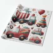 Auto speelgoed Wrapping Papier (Uitgerold)