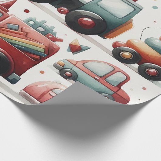 Auto speelgoed Wrapping Papier (Hoek)