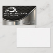 Auto Sportauto Logo | Industrieel metallisch Visitekaartje (Voorkant / Achterkant)