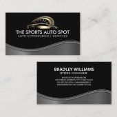 Auto Sports Gold Logo | Metaalgolf Visitekaartje (Voorkant / Achterkant)