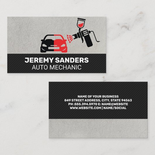 Auto Spray Paint Logo Visitekaartje (Voorkant / Achterkant)