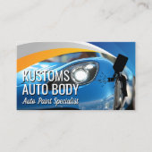 Auto-spuitpistoollogo | Autoverfwinkel Visitekaartje (Voorkant)