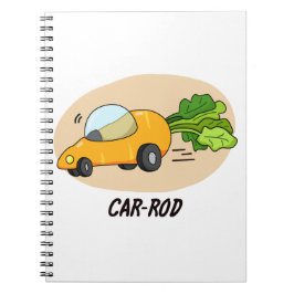 Auto-staaf Grappige Wortel Grappenmakerij  Notitieboek