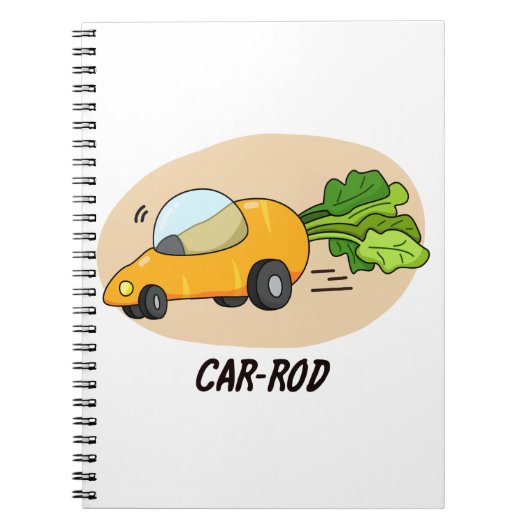 Auto-staaf Grappige Wortel Grappenmakerij  Notitieboek (Voorkant)