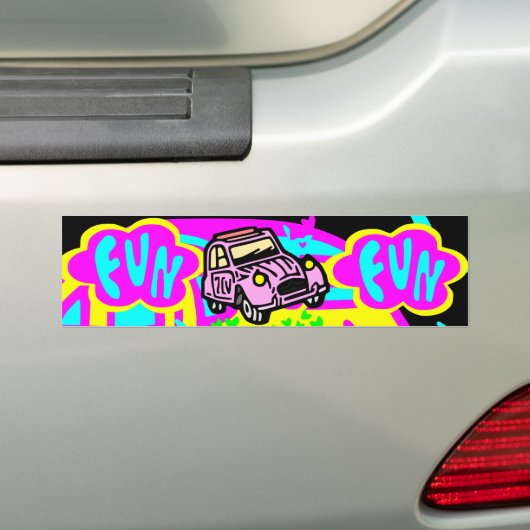 Auto-sticker 2CV so fun Bumpersticker (Op auto)