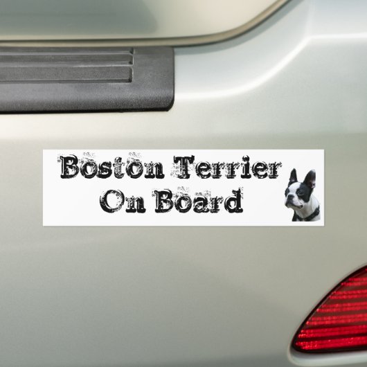 Auto-sticker Boston Terrier On Board Bumpersticker (Op auto)