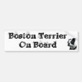Auto-sticker Boston Terrier On Board Bumpersticker (Voorkant)