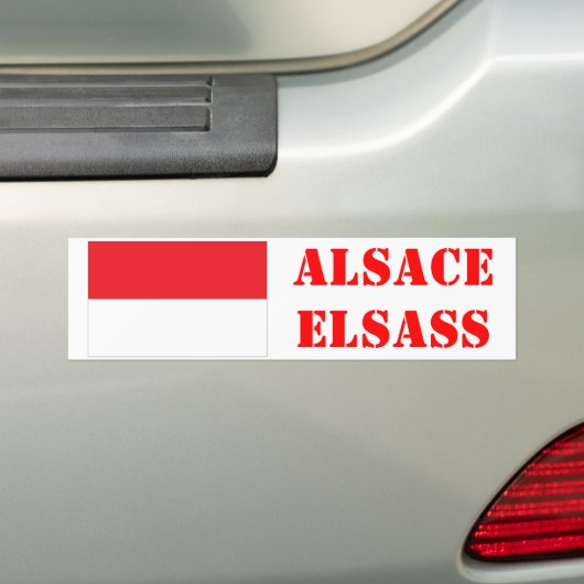Auto-sticker Elace Rot ùn Wiss Bumpersticker (Op auto)