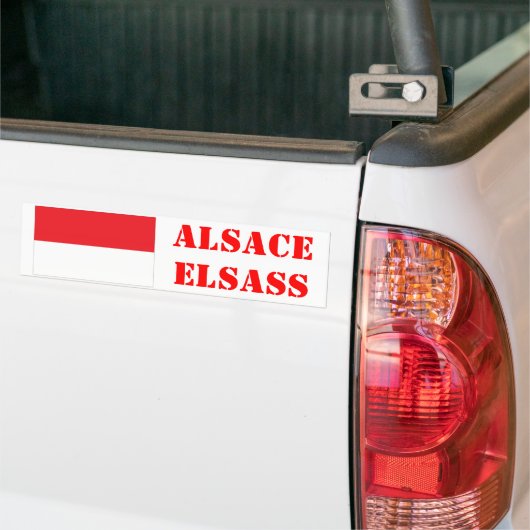 Auto-sticker Elace Rot ùn Wiss Bumpersticker (Op Truck)