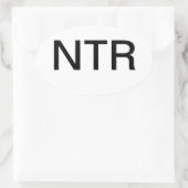 Auto Sticker—Niets te melden Ovale Sticker (Tas)